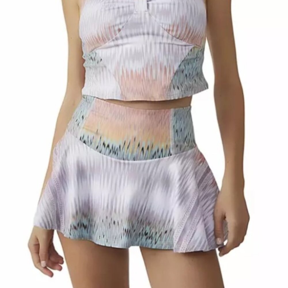 Pleats And Thank You Printed Skort - Picture 2 of 3